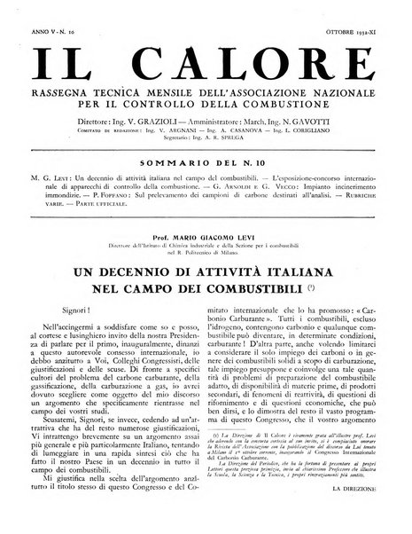 Il calore rassegna tecnica mensile dell'Associazione nazionale per il controllo della combustione