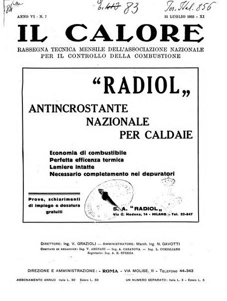 Il calore rassegna tecnica mensile dell'Associazione nazionale per il controllo della combustione