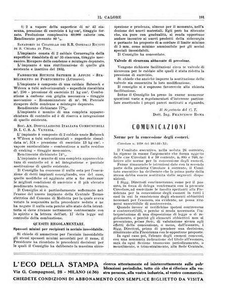 Il calore rassegna tecnica mensile dell'Associazione nazionale per il controllo della combustione