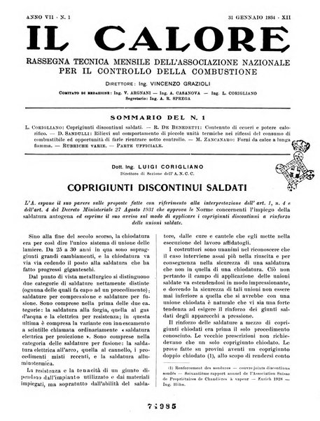 Il calore rassegna tecnica mensile dell'Associazione nazionale per il controllo della combustione