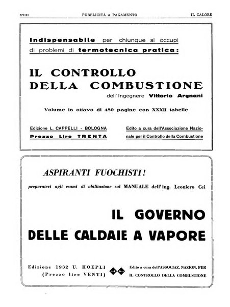 Il calore rassegna tecnica mensile dell'Associazione nazionale per il controllo della combustione