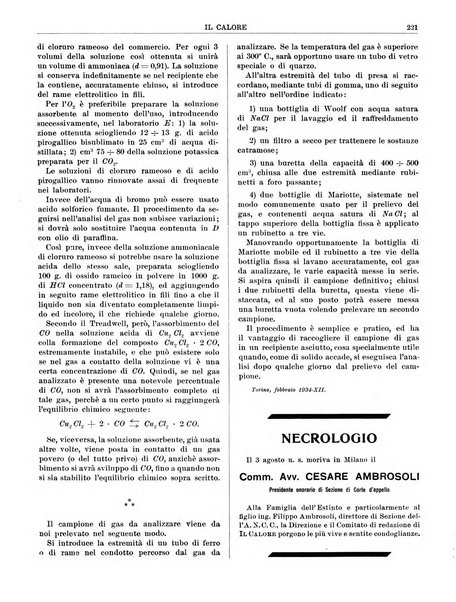 Il calore rassegna tecnica mensile dell'Associazione nazionale per il controllo della combustione