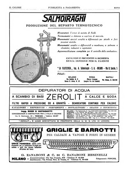 Il calore rassegna tecnica mensile dell'Associazione nazionale per il controllo della combustione