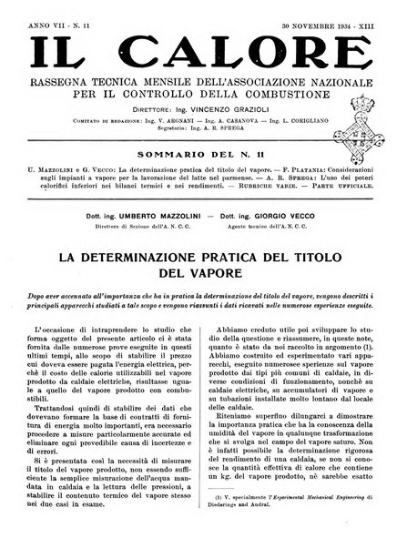 Il calore rassegna tecnica mensile dell'Associazione nazionale per il controllo della combustione