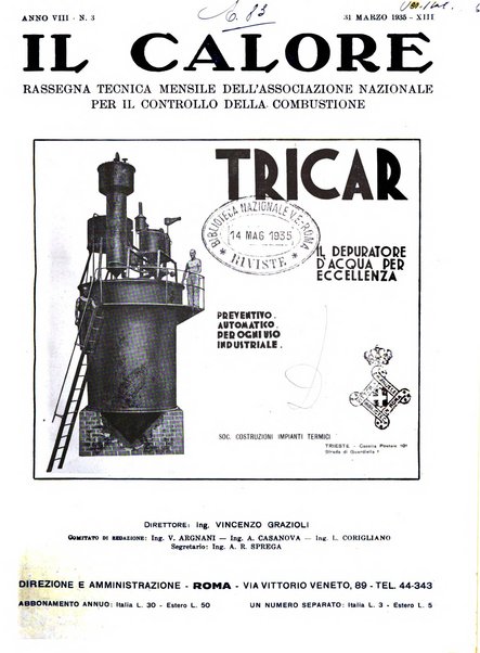 Il calore rassegna tecnica mensile dell'Associazione nazionale per il controllo della combustione