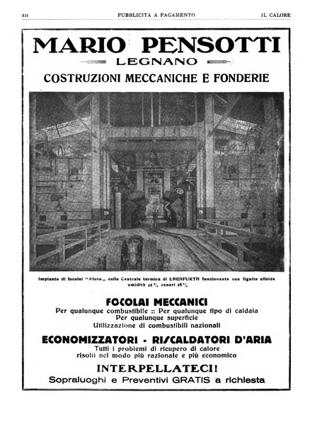 Il calore rassegna tecnica mensile dell'Associazione nazionale per il controllo della combustione