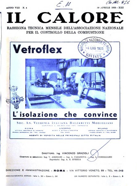 Il calore rassegna tecnica mensile dell'Associazione nazionale per il controllo della combustione