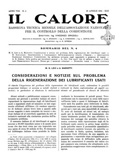 Il calore rassegna tecnica mensile dell'Associazione nazionale per il controllo della combustione