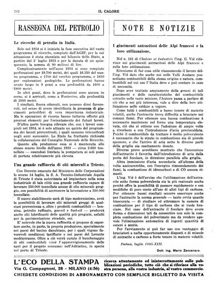 Il calore rassegna tecnica mensile dell'Associazione nazionale per il controllo della combustione