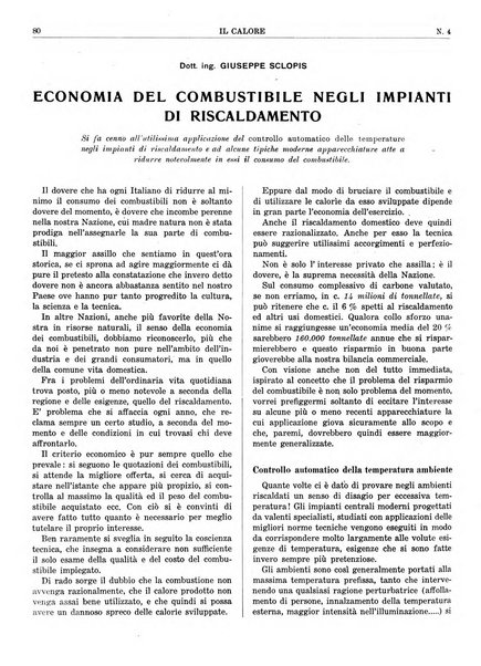 Il calore rassegna tecnica mensile dell'Associazione nazionale per il controllo della combustione