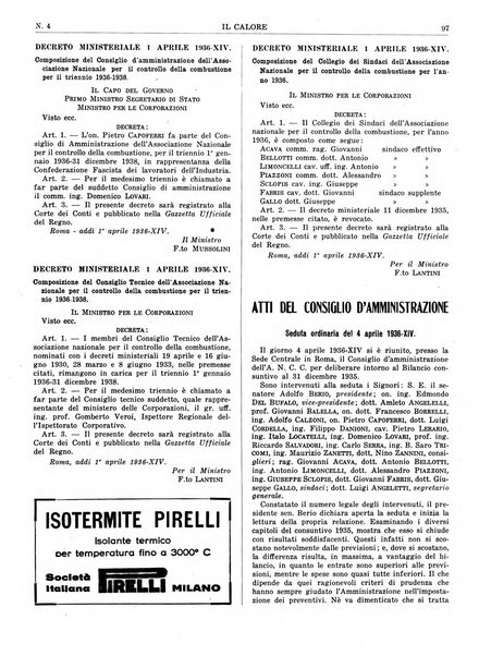 Il calore rassegna tecnica mensile dell'Associazione nazionale per il controllo della combustione