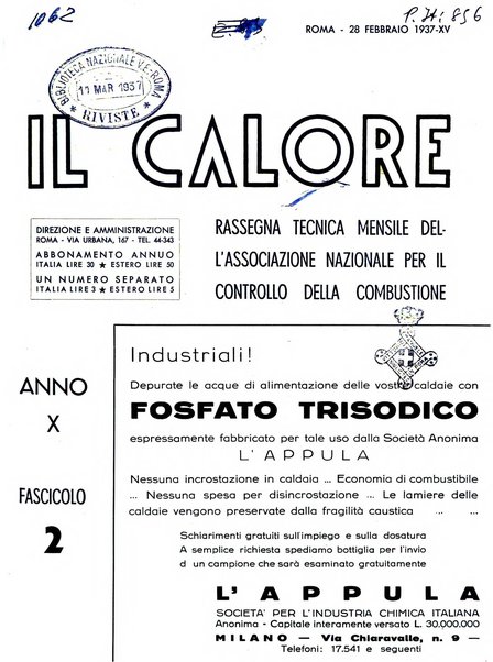 Il calore rassegna tecnica mensile dell'Associazione nazionale per il controllo della combustione