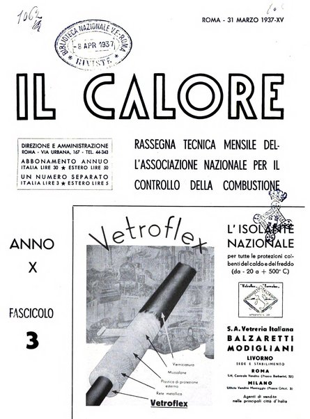 Il calore rassegna tecnica mensile dell'Associazione nazionale per il controllo della combustione