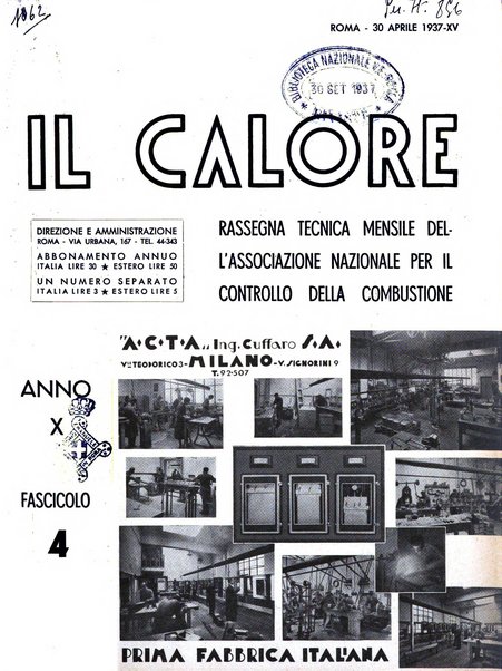 Il calore rassegna tecnica mensile dell'Associazione nazionale per il controllo della combustione