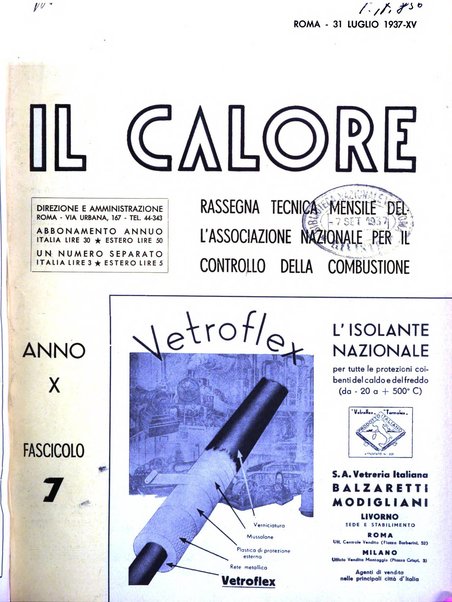 Il calore rassegna tecnica mensile dell'Associazione nazionale per il controllo della combustione