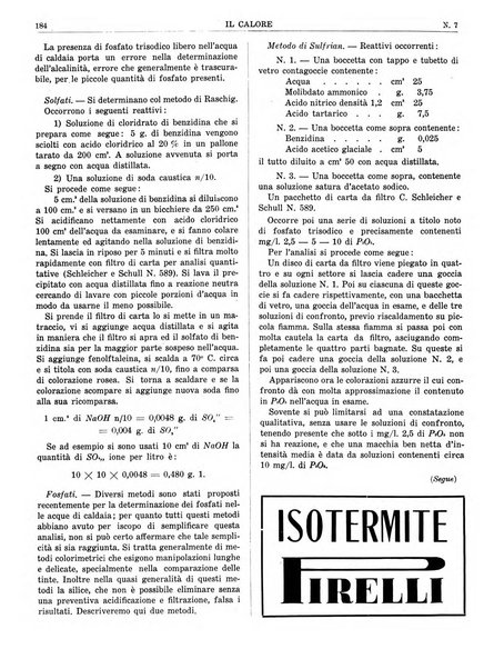 Il calore rassegna tecnica mensile dell'Associazione nazionale per il controllo della combustione