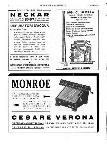 Il calore rassegna tecnica mensile dell'Associazione nazionale per il controllo della combustione