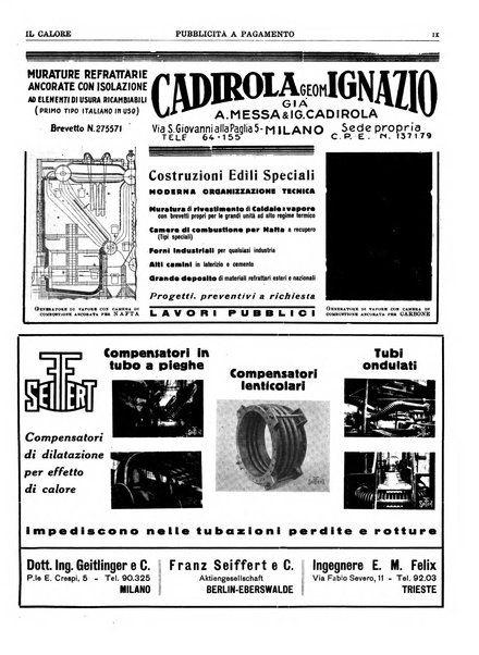 Il calore rassegna tecnica mensile dell'Associazione nazionale per il controllo della combustione