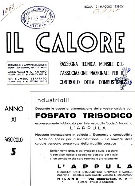 Il calore rassegna tecnica mensile dell'Associazione nazionale per il controllo della combustione