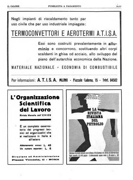 Il calore rassegna tecnica mensile dell'Associazione nazionale per il controllo della combustione