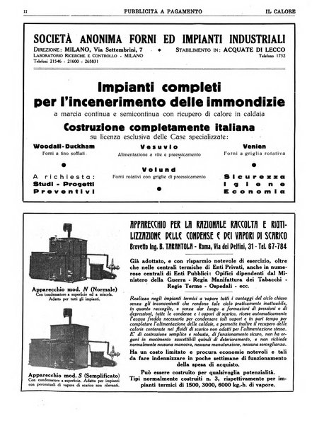 Il calore rassegna tecnica mensile dell'Associazione nazionale per il controllo della combustione