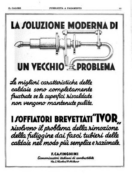 Il calore rassegna tecnica mensile dell'Associazione nazionale per il controllo della combustione