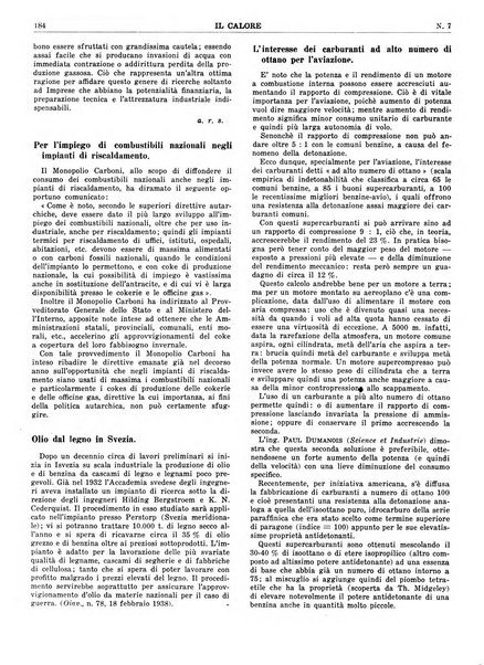 Il calore rassegna tecnica mensile dell'Associazione nazionale per il controllo della combustione