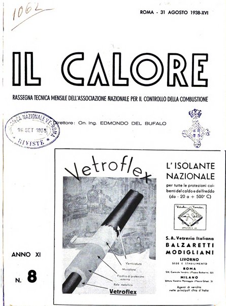 Il calore rassegna tecnica mensile dell'Associazione nazionale per il controllo della combustione