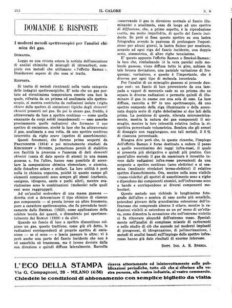 Il calore rassegna tecnica mensile dell'Associazione nazionale per il controllo della combustione