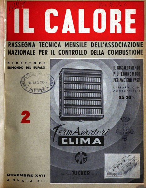 Il calore rassegna tecnica mensile dell'Associazione nazionale per il controllo della combustione