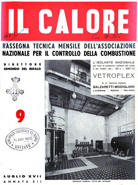 Il calore rassegna tecnica mensile dell'Associazione nazionale per il controllo della combustione