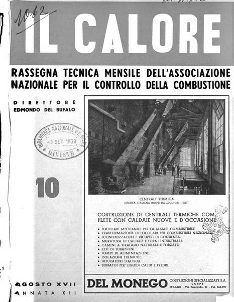 Il calore rassegna tecnica mensile dell'Associazione nazionale per il controllo della combustione