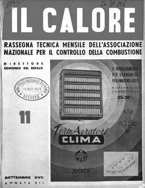 Il calore rassegna tecnica mensile dell'Associazione nazionale per il controllo della combustione