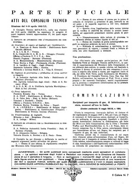 Il calore rassegna tecnica mensile dell'Associazione nazionale per il controllo della combustione