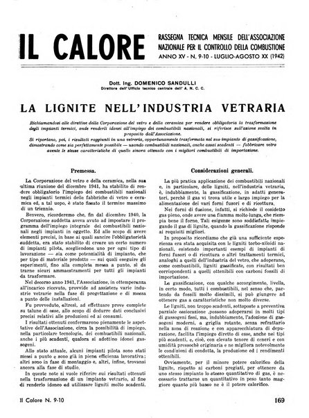 Il calore rassegna tecnica mensile dell'Associazione nazionale per il controllo della combustione