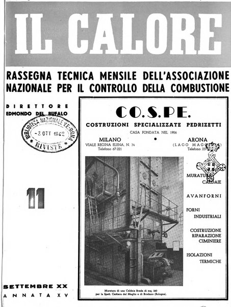 Il calore rassegna tecnica mensile dell'Associazione nazionale per il controllo della combustione