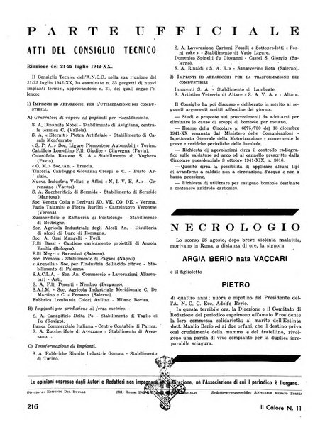 Il calore rassegna tecnica mensile dell'Associazione nazionale per il controllo della combustione