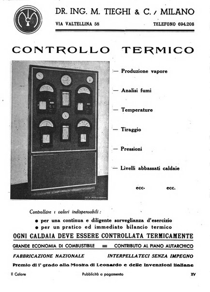 Il calore rassegna tecnica mensile dell'Associazione nazionale per il controllo della combustione