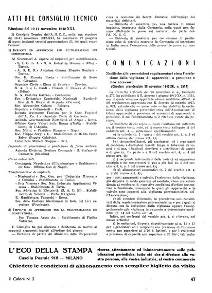 Il calore rassegna tecnica mensile dell'Associazione nazionale per il controllo della combustione