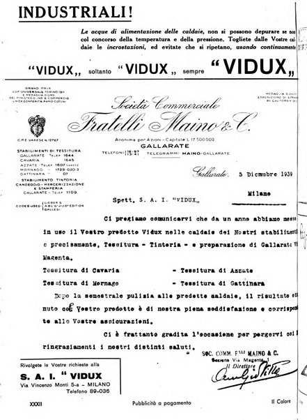 Il calore rassegna tecnica mensile dell'Associazione nazionale per il controllo della combustione