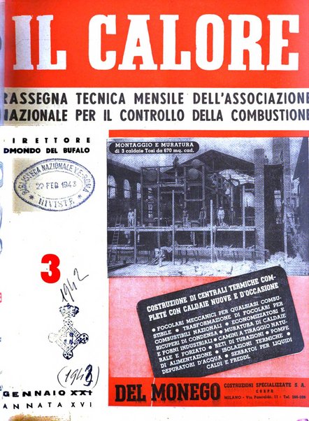 Il calore rassegna tecnica mensile dell'Associazione nazionale per il controllo della combustione