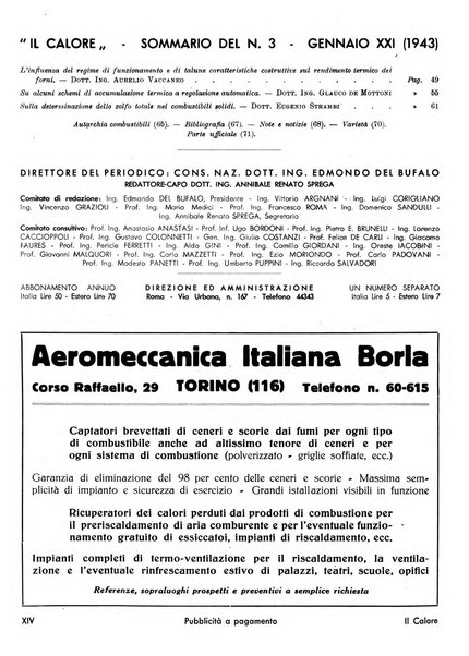 Il calore rassegna tecnica mensile dell'Associazione nazionale per il controllo della combustione