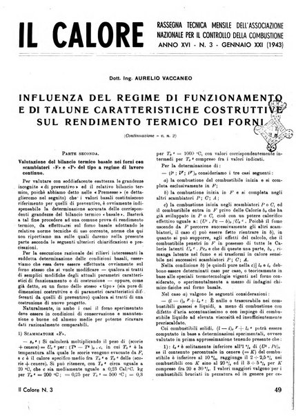 Il calore rassegna tecnica mensile dell'Associazione nazionale per il controllo della combustione