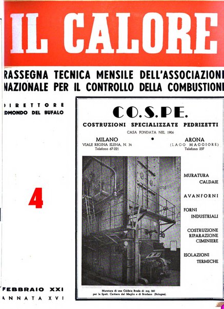 Il calore rassegna tecnica mensile dell'Associazione nazionale per il controllo della combustione