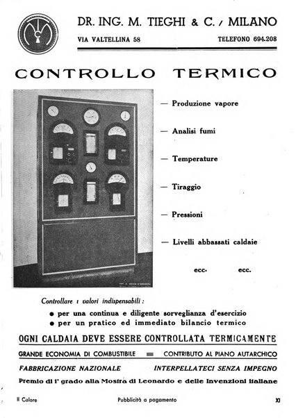 Il calore rassegna tecnica mensile dell'Associazione nazionale per il controllo della combustione