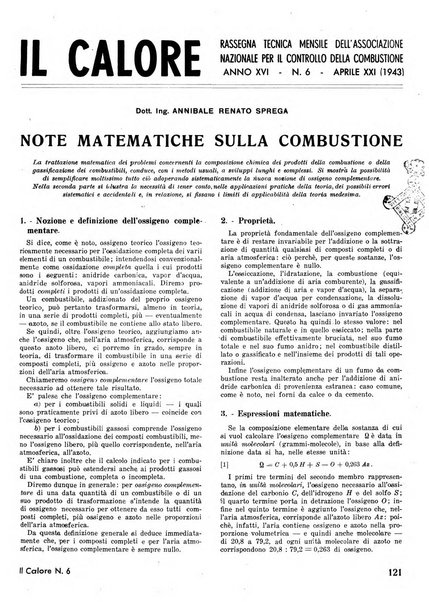 Il calore rassegna tecnica mensile dell'Associazione nazionale per il controllo della combustione