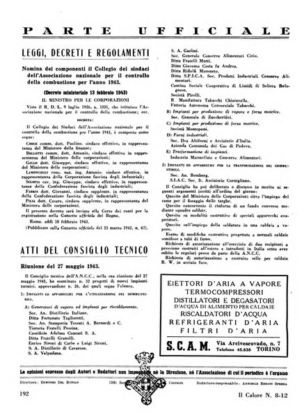 Il calore rassegna tecnica mensile dell'Associazione nazionale per il controllo della combustione