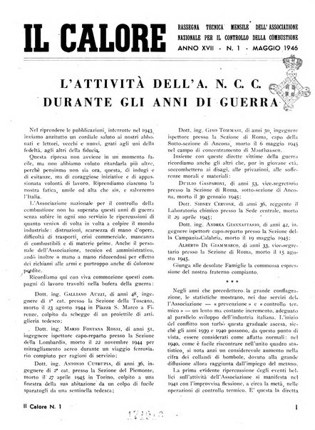 Il calore rassegna tecnica mensile dell'Associazione nazionale per il controllo della combustione