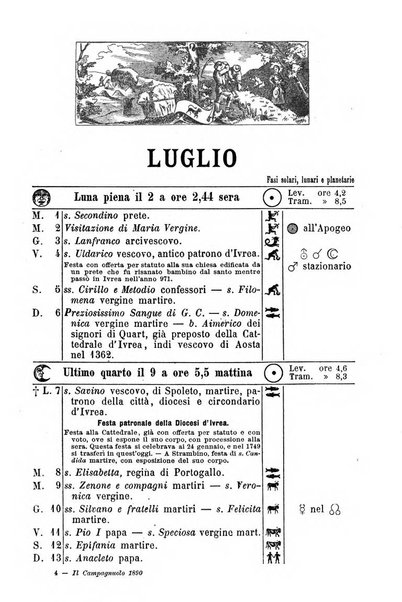 Il campagnuolo almanacco strenna agricolo letterario illustrato