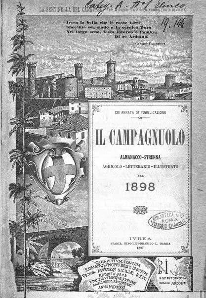 Il campagnuolo almanacco strenna agricolo letterario illustrato